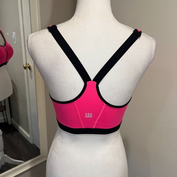 Victoria's Secret Hot Pink VSX Sport Knockout Front Close Sports Bra, Size 34DDD - Picture 10 of 16